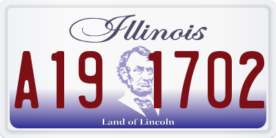 IL license plate A191702