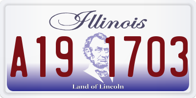 IL license plate A191703