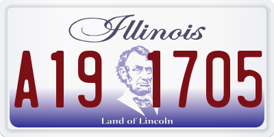 IL license plate A191705