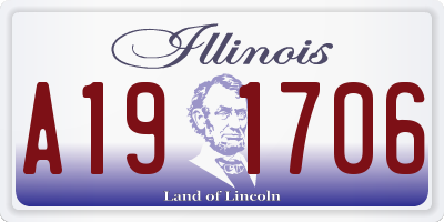 IL license plate A191706