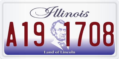 IL license plate A191708