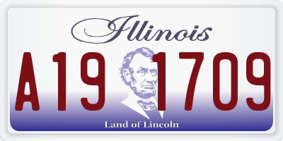 IL license plate A191709