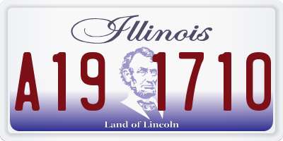 IL license plate A191710