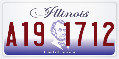 IL license plate A191712