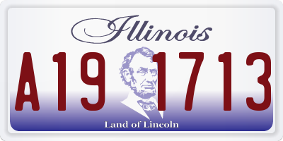 IL license plate A191713