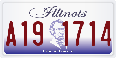 IL license plate A191714