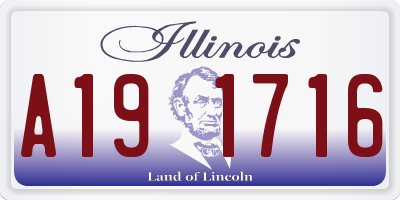 IL license plate A191716