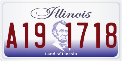 IL license plate A191718