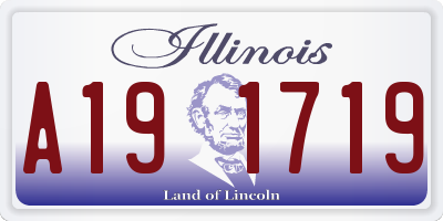 IL license plate A191719