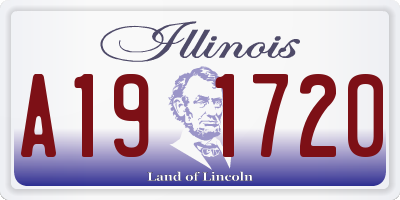IL license plate A191720