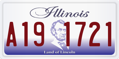 IL license plate A191721