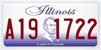 IL license plate A191722