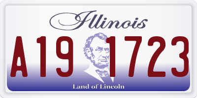 IL license plate A191723