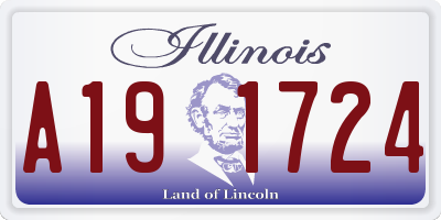 IL license plate A191724