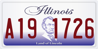 IL license plate A191726