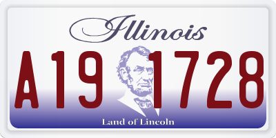 IL license plate A191728