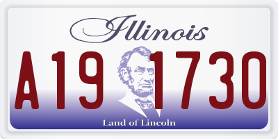 IL license plate A191730
