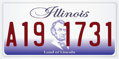 IL license plate A191731