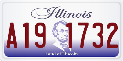 IL license plate A191732