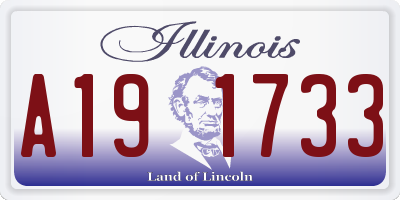 IL license plate A191733
