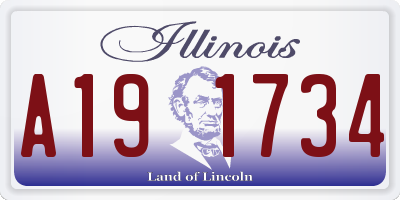 IL license plate A191734