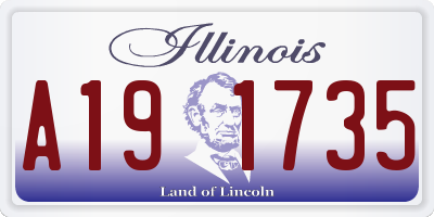 IL license plate A191735