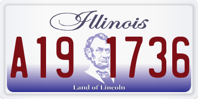 IL license plate A191736