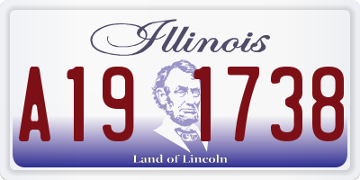 IL license plate A191738