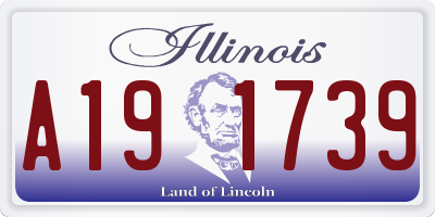 IL license plate A191739