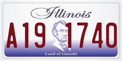 IL license plate A191740
