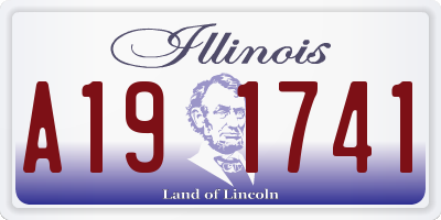 IL license plate A191741