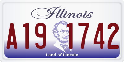 IL license plate A191742