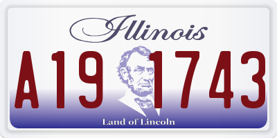 IL license plate A191743