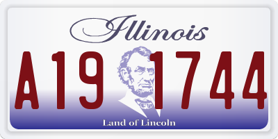 IL license plate A191744