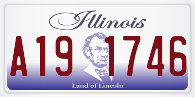 IL license plate A191746