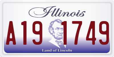 IL license plate A191749