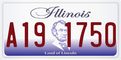 IL license plate A191750