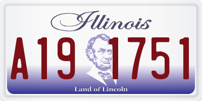 IL license plate A191751