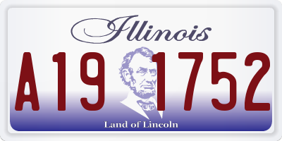IL license plate A191752