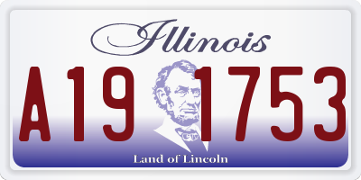 IL license plate A191753