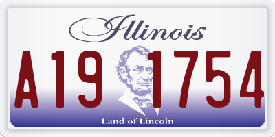IL license plate A191754