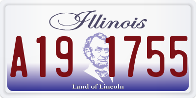 IL license plate A191755
