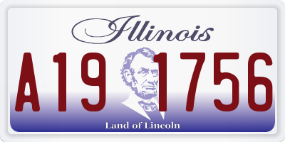 IL license plate A191756