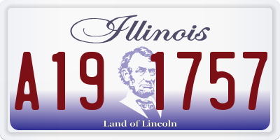 IL license plate A191757