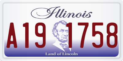 IL license plate A191758