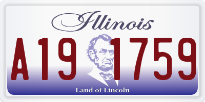 IL license plate A191759