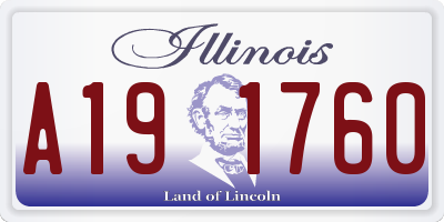 IL license plate A191760