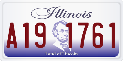IL license plate A191761