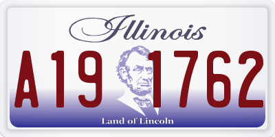 IL license plate A191762