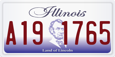 IL license plate A191765